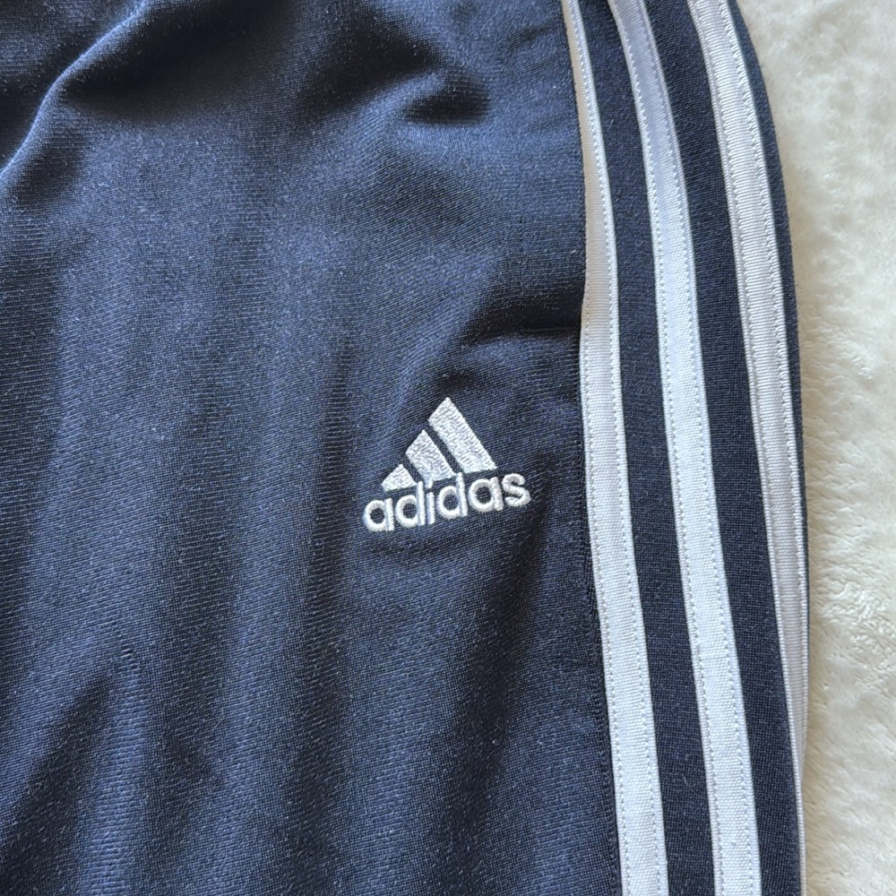 Adidas Striped Track Pants, Navy, Size L - Picture 3 of 4